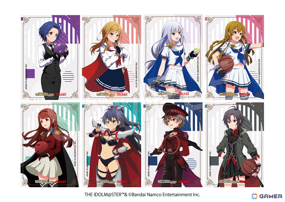 「アイドルマスター ミリオンライブ!」とROUND1のコラボキャンペーンが11月1日より開催!アクスタや缶バッジ、Tシャツなどのグッズも登場の画像