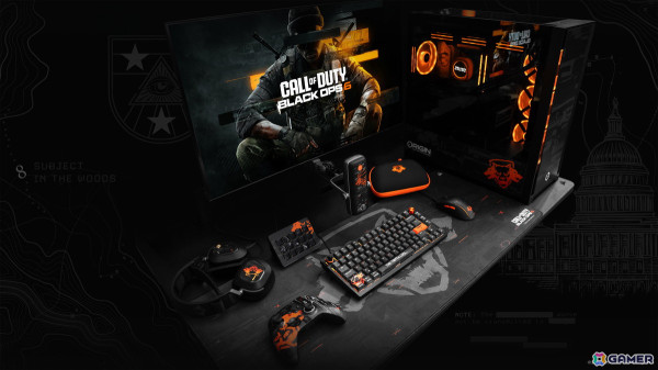 「Call of Duty: Black Ops 6」のコラボゲーミングギアが11月8日に発売!黒とオレンジ基調のゲーミングキーボードやヘッドセットが登場の画像1