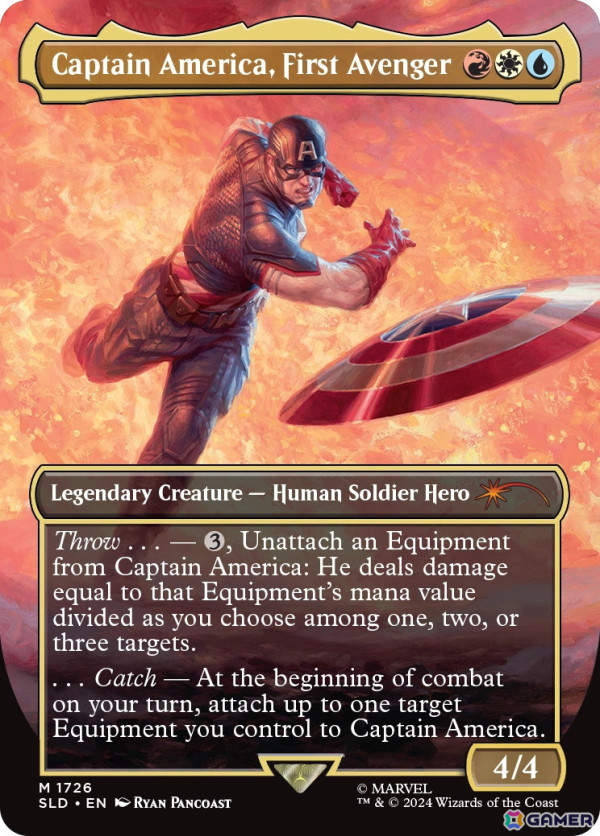 タイムセールMTG マーベル Captain America foil 未開封③