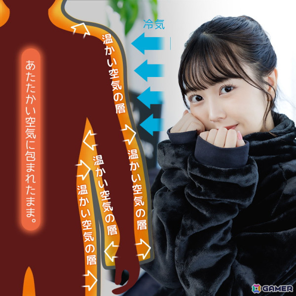 足元から首元までファスナーで閉じられる「はだけない着る毛布」がBauhutteより発売！肩周り・股下のゆとりを確保し締め付け感なしの画像7