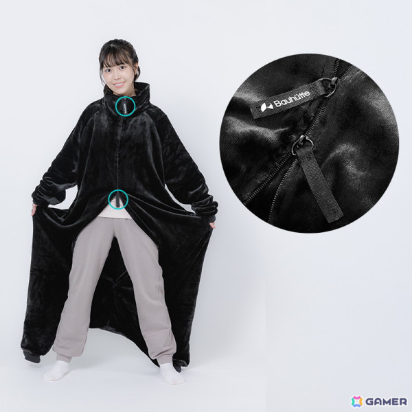 足元から首元までファスナーで閉じられる「はだけない着る毛布」がBauhutteより発売！肩周り・股下のゆとりを確保し締め付け感なしの画像8