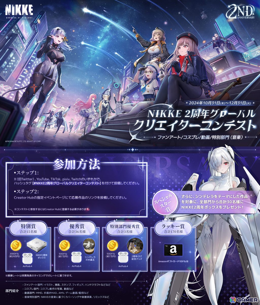 勝利の女神：NIKKE」SSRニケ・シンデレラ（CV：悠木碧）たちが