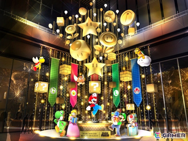 「MARUNOUCHI BRIGHT HOLIDAY 2024」が11月14日より開催！「スーパーマリオ」のきらびやかな世界が広がる高さ約13mの巨大オブジェが丸ビルに登場の画像1