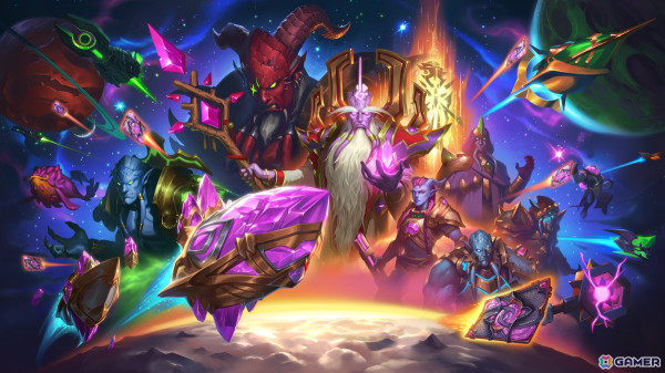 「ハースストーン」ペガサス年の拡張版第三弾「暗黒宇宙ドラナイ伝」が配信！レジェンドカード「ネクサスの王子シャファル」など145種類の新カードが登場の画像1