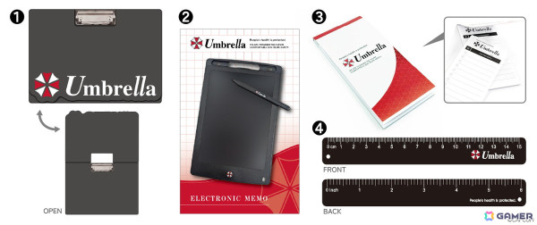 「バイオハザード」アンブレラ社がモチーフのファイルバインダーや電子メモパッドが登場！カーサイン風のキーホルダーもの画像2