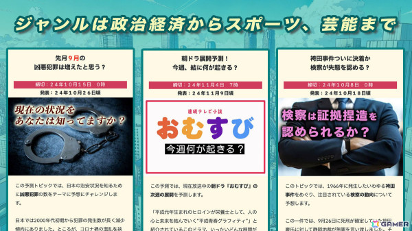 ニュースを読んで未来を予想する大人の社会派ゲーム「未来ダービー」がリリース！他人の意見が分かる予想グラフやランキングも搭載の画像2