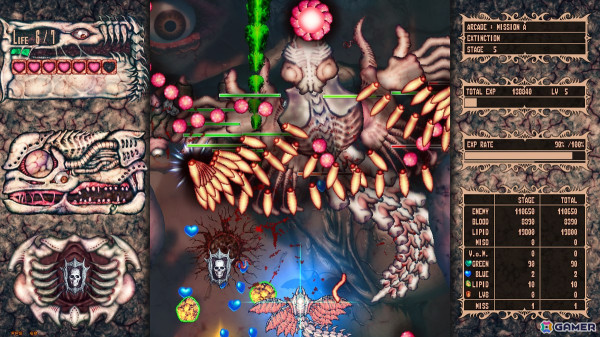 個人開発ならではの濃度で異形まみれの終末世界を描くシューティングゲーム「夕暮れの楽園と赤く染まる天使たち」Switch版が配信！の画像