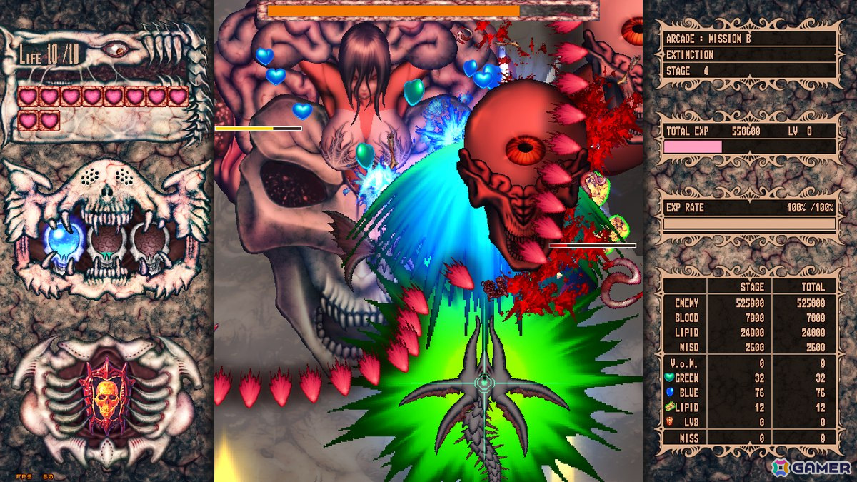 個人開発ならではの濃度で異形まみれの終末世界を描くシューティングゲーム「夕暮れの楽園と赤く染まる天使たち」Switch版が配信！の画像7
