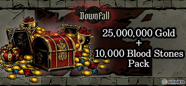 ローグライクSTG「ダウンフォール（Downfall）」ゲーム内財貨を収録したDLCパックが発売！1,000,000ゴールド＋1,000血石の無料パックもの画像2