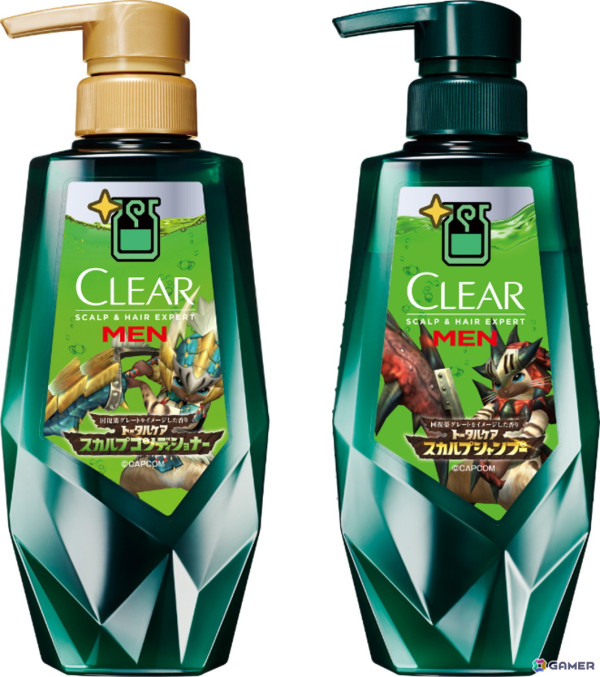 「モンスターハンター」シリーズとヘアケアブランド「クリア」がコラボ！回復薬グレート風のボトルセットが発売の画像2