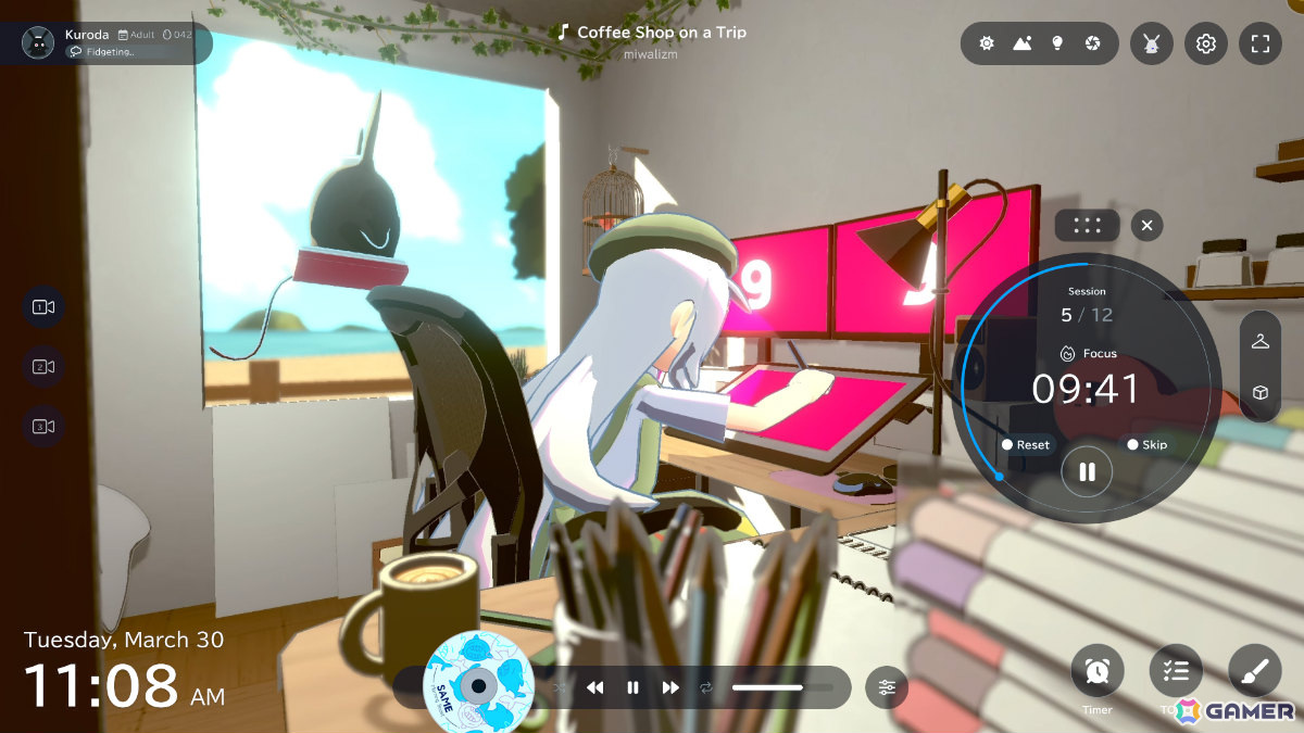 アバター集中支援アプリ「gogh」のSteam版が2025年に発売！好きに囲まれた部屋でかわいいアバターと作業を共にしようの画像5