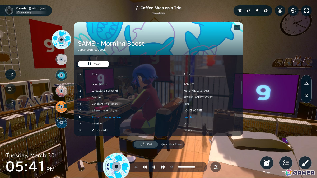 アバター集中支援アプリ「gogh」のSteam版が2025年に発売！好きに囲まれた部屋でかわいいアバターと作業を共にしようの画像7