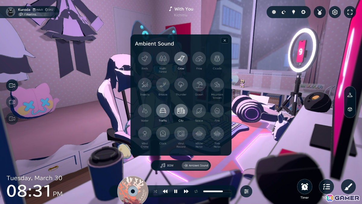 アバター集中支援アプリ「gogh」のSteam版が2025年に発売！好きに囲まれた部屋でかわいいアバターと作業を共にしようの画像8
