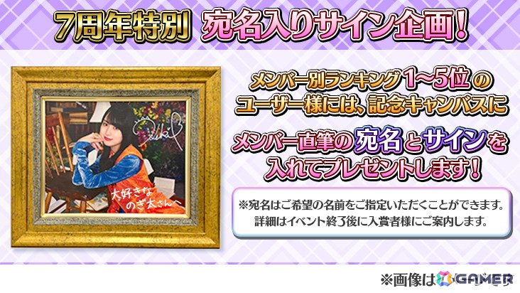 乃木坂46 リズムフェスティバル」で7周年記念ガチャ「7th