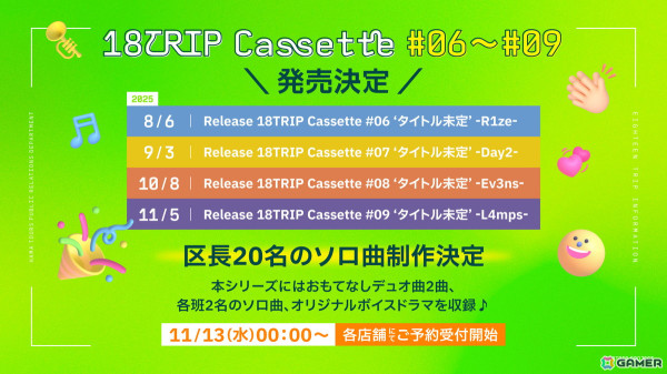 「18TRIP」ハーフアニバーサリー記念キャンペーンが11月17日より実施！全区長の「SRカード・オンザステージ」が実装の画像11