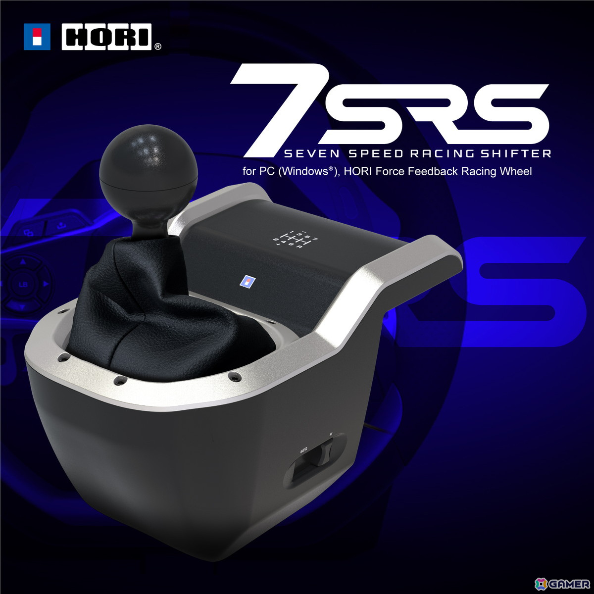 さまざまなゲームや車種に対応可能な「HORI 7-Speed Racing Shifter for PC（Windows）, HORI Force Feedback Racing Wheel」が11月に発売予定！の画像2