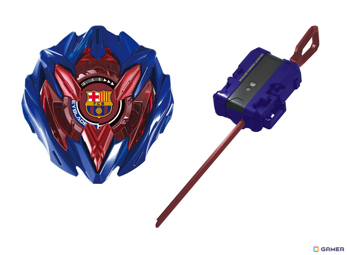 「BEYBLADE X」と「FCバルセロナ」がコラボした「FCバルセロナVer.」が2025年1月25日に発売！クラブロゴがあしらわれた2種展開の画像1