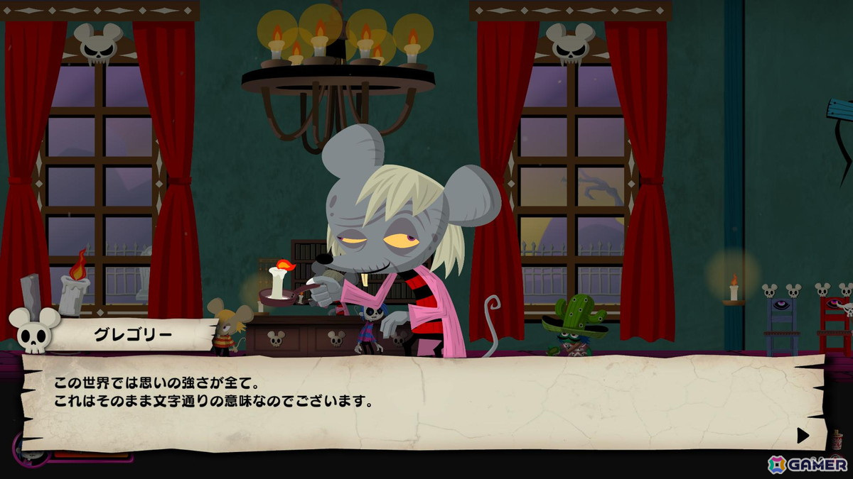 ダークで可愛いキャラが魅力の2Dローグライトアクション「グレゴリーホラーショー ソウルオブローゼス」の早期アクセス版がSteamで配信！の画像7