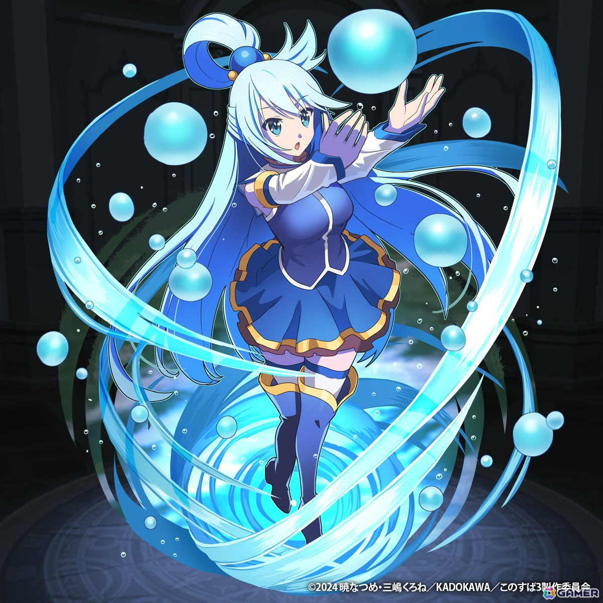 「猫とドラゴン」で「この素晴らしい世界に祝福を!3」とのコラボが開催中!コラボガチャにアクア、めぐみん、ダクネスが登場の画像