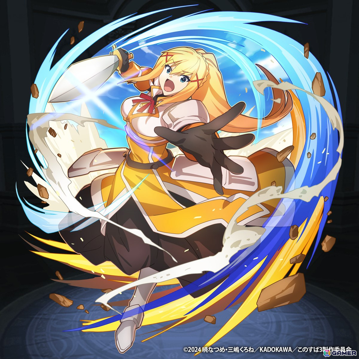 「猫とドラゴン」で「この素晴らしい世界に祝福を!3」とのコラボが開催中!コラボガチャにアクア、めぐみん、ダクネスが登場の画像