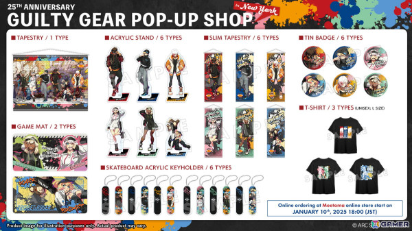 「GUILTY GEAR」25周年POP UP SHOPがニューヨークでも開催！期間終了後に全世界対応の通販が実施の画像5