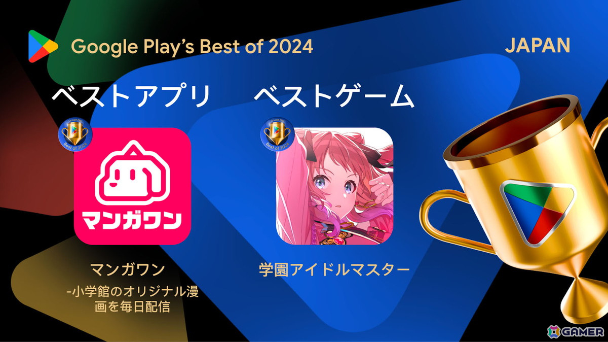 「学マス」が「Google Play ベスト オブ 2024」でベストゲームを受賞！ゲーム部門には「ファンパレ」「FGO」「鳴潮」もの画像