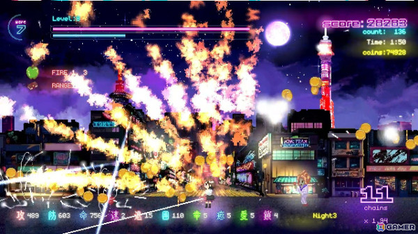簡単操作で遊べるハイスピード防衛アクション「Tokyo Waning Moon」Steam版の配信日が11月26日に決定！の画像2