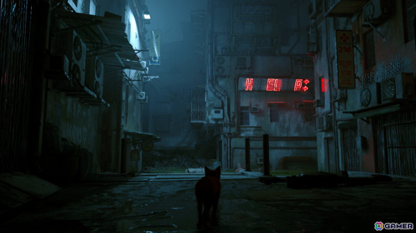迷い猫アクションアドベンチャー「Stray」のSwitch版が発売！クロス新宿ビジョンでは猫とB-12が登場するオリジナル3D映像を放映中の画像