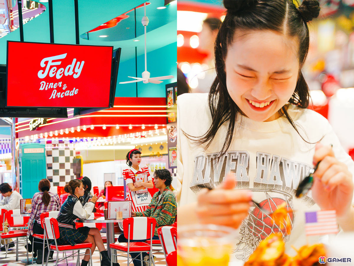 アメリカンダイナーをモデルにしたフード×アミューズメント施設「Feedy Diner＆Arcade」が11月21日にイオンモール茨木でオープン！の画像