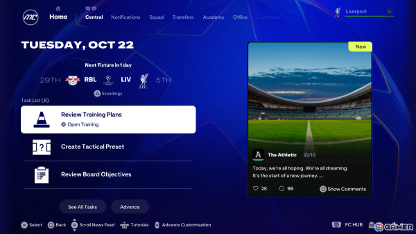 「EA SPORTS FC 25」キャリアモードの新機能「ライブスタートポイント」が11月21日に実装!の画像