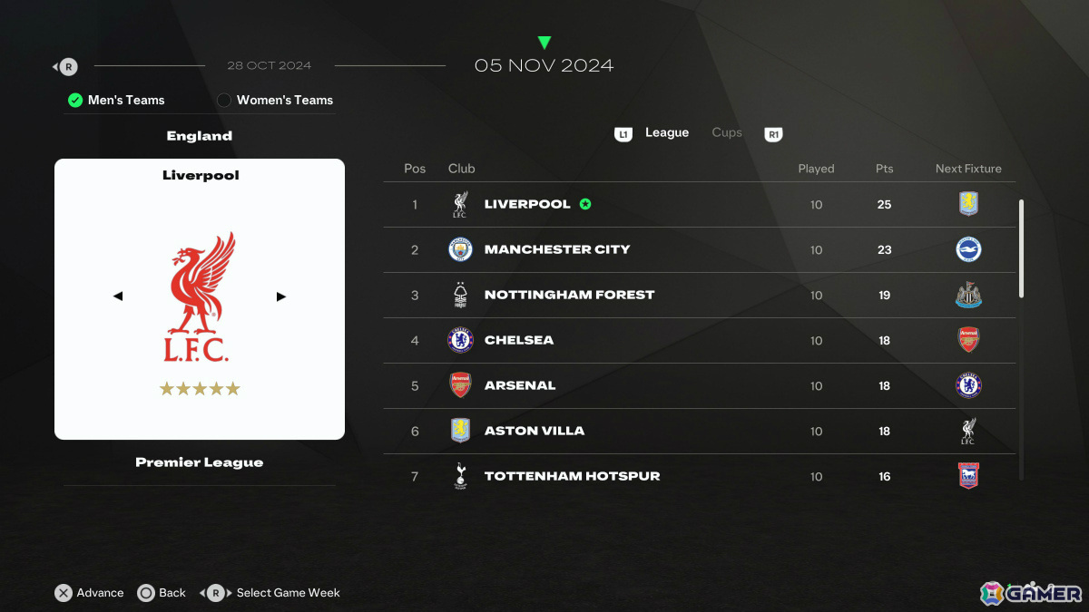 「EA SPORTS FC 25」キャリアモードの新機能「ライブスタートポイント」が11月21日に実装！の画像5