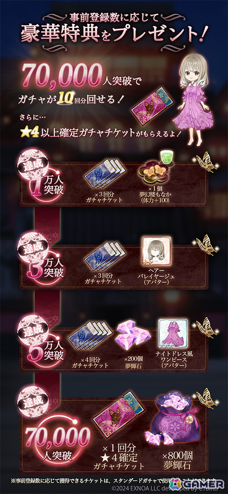 サイバードとDMM GAMESのタッグで贈るオトナの女性向け恋愛ゲーム「夢幻楼と眠れぬ蝶」がスマホ/PC向けに配信！の画像