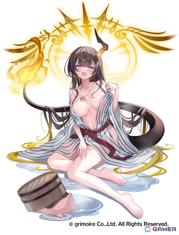 「ブレ×ブレ」で製造フェス「魔剣製造（マエシメ・ロマエ）」が開催！ランクSS魔剣「聖邪剣クラレント:Blaze（CV：長江里加）」の温泉魔装が登場の画像2
