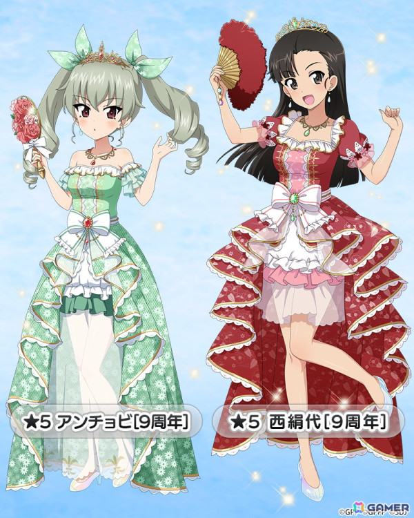 「ガールズ＆パンツァー 戦車道大作戦！」の9周年記念生徒ガチャ第3弾でアンチョビと西絹代が登場！の画像2