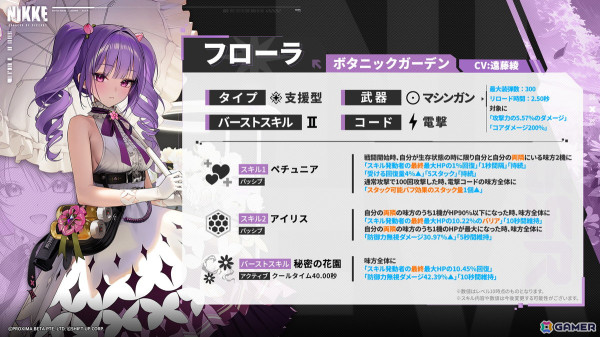「勝利の女神：NIKKE」に新SSRニケ「フローラ」（CV：遠藤綾）が登場！ボリュームの限定コスチューム「ビート・ザ・ガン」もの画像3