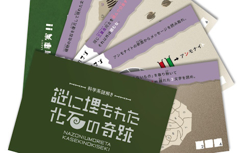 化石がテーマの謎解きゲーム「科学系謎解き 謎に埋もれた化石の奇跡」が11月27日に発売！5枚のポストカードから化石に関する謎を解こう