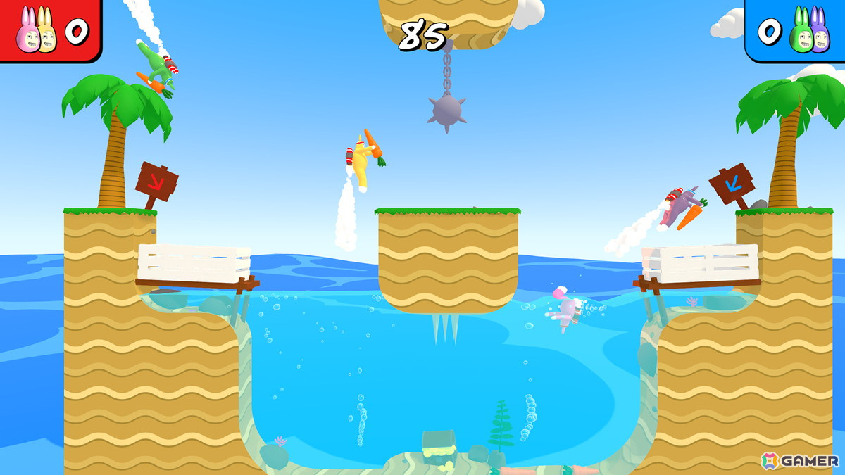 おバカでクレイジーなアクションゲーム「Super Bunny Man」Switch版が配信！最大4人の協力プレイを楽しもうの画像4