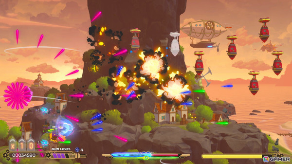 シューティング×ビジュアルノベル「Kamikaze Lassplanes」Switch版が配信！手描きイラストで描かれる兵器「ラスプレーン」とのロマンスストーリーの画像12