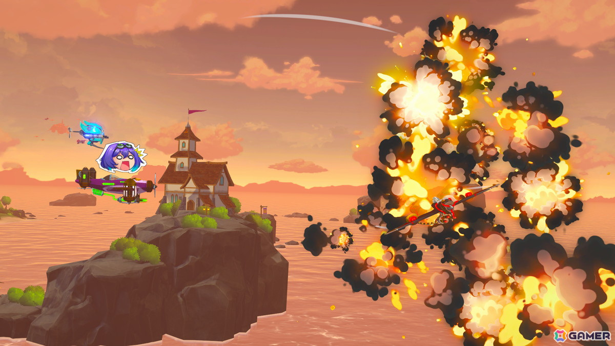 シューティング×ビジュアルノベル「Kamikaze Lassplanes」Switch版が配信！手描きイラストで描かれる兵器「ラスプレーン」とのロマンスストーリーの画像
