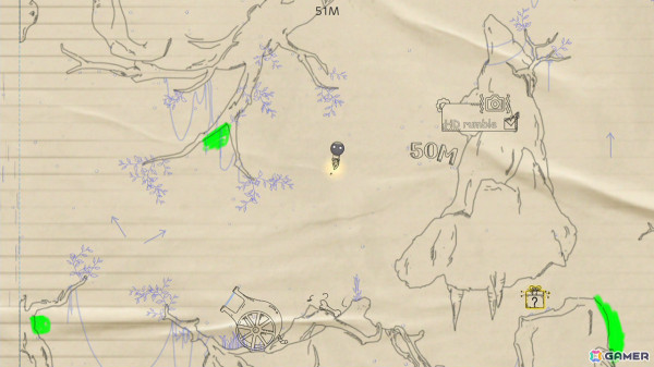 放置された落書きがノートからの脱出を目指す2Dプラットフォーマー