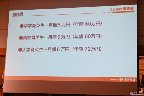 コーエーテクモ 襟川恵子氏が代表理事を務める「襟川教育財団」の給付型学資金“えりかわ学資金”の記者発表会をレポート―第1期育英生の募集要項もの画像13