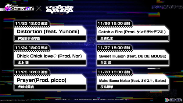「グルミク」×「電音部」のコラボイベント＆ガチャが開催！描き下ろしSPメンバーや「Distortion（feat.Yunomi）」などの楽曲が登場の画像10
