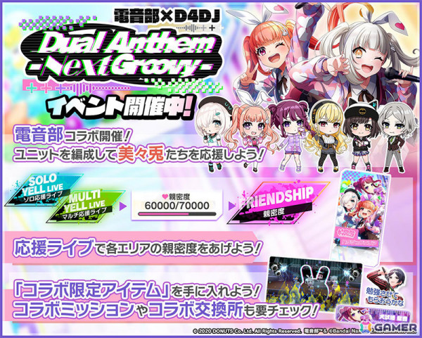 「グルミク」×「電音部」のコラボイベント＆ガチャが開催！描き下ろしSPメンバーや「Distortion（feat.Yunomi）」などの楽曲が登場の画像3