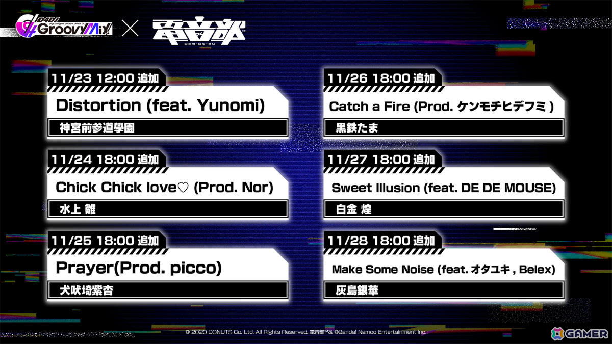 「グルミク」×「電音部」のコラボイベント＆ガチャが開催！描き下ろしSPメンバーや「Distortion（feat.Yunomi）」などの楽曲が登場の画像10