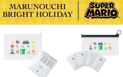 「スーパーマリオ」コラボデザインのスキンケアセット＆青汁セットが「Be」より発売！「MARUNOUCHI BRIGHT HOLIDAY 2024」が開催中