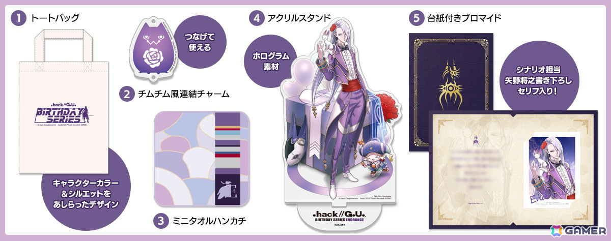 hack//G.U.」パイ＆エンデュランスのバースデイグッズセットが予約開始