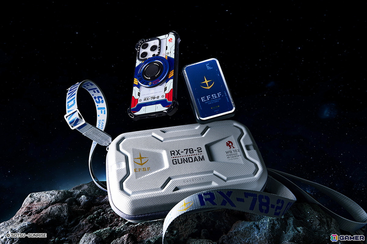 「機動戦士ガンダム x CASETiFY」コレクションが12月9日に発売！ガンダムとシャア専用ザクIIがモチーフのテックアクセサリーがラインナップの画像