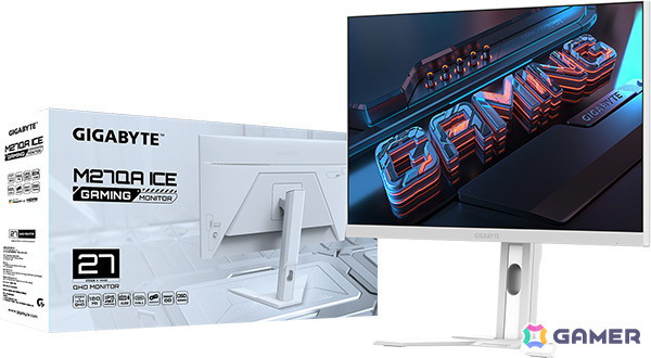ホワイトフレームが特徴の27インチゲーミングモニター「GIGABYTE M27QA ICE」が11月29日に発売！180HzのリフレッシュレートでQHD解像度に対応の画像1