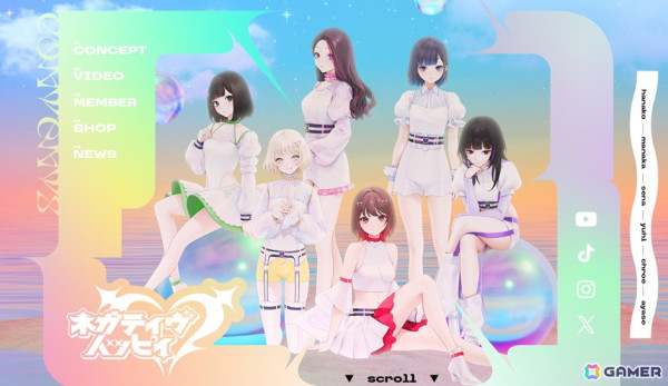 表と裏の二面性がクセになる新感覚アイドルコンテンツ「ネガティヴハッピィ」が始動！R・O・N氏が作詞作曲の楽曲MVも公開の画像2