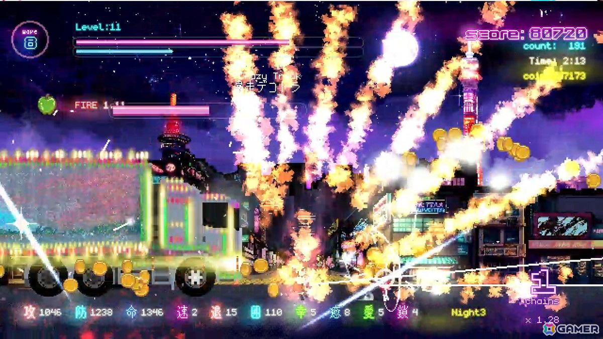 左右から迫りくるゾンビの群れを倒していく2Dアクションゲーム「Tokyo Waning Moon」がSteamで配信！の画像5